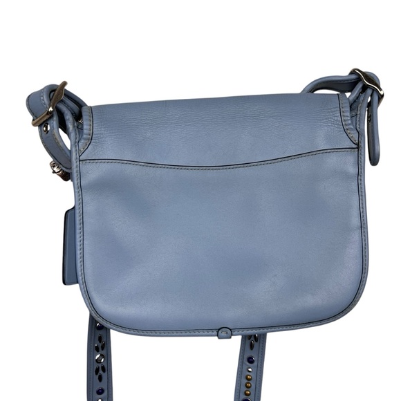 Coach Patricia Gem Stud Embellished Crossbody Saddle Bag - Picture 3 of 8